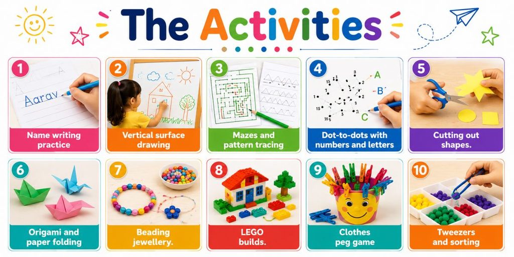 12 Home-based Fine Motor Activities for 5-Year-Old Children