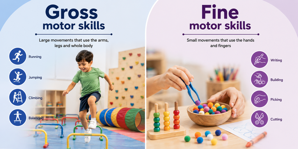 The Difference between Fine Motor and Gross Motor Skills